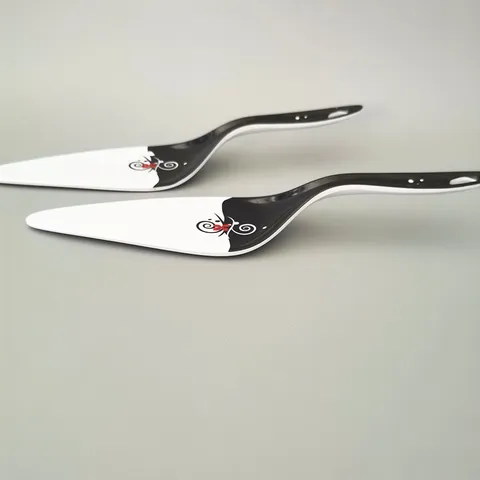 Melamine Cake Spatula Spoon Black White Gothic Pattern Heat Resistant Durable Kitchen Serving Tool Home Party Tableware
