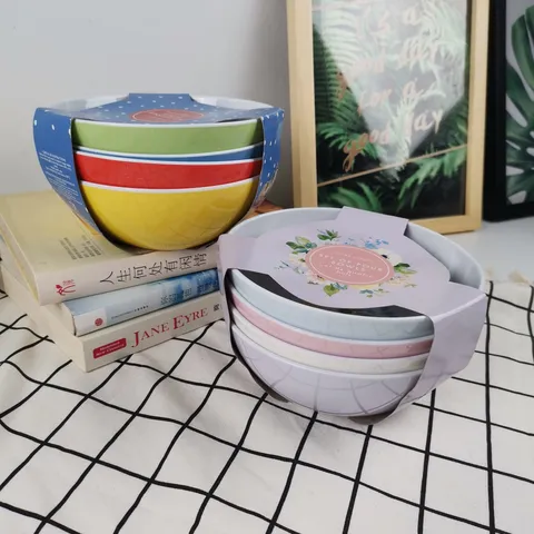 Melamine Salad Bowl Children Tableware Round Decal Bowl Kitchen Dining Food Serving Bowl For Kids