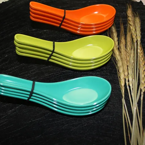 Melamine Chinese Soup Spoon Colorful Large Head Melamine Spoon For Children And Adult Durable Kitchen Dining Spoon