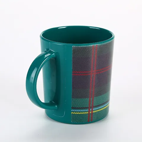 Japanese Style Melamine Water Cup Minimalist Tumbler Scottish Plaid Pattern Heat Resistant Mug For Home