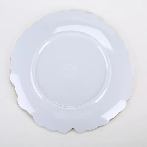 Melamine Flower Shaped Dinner Plate Yellow Floral Decal Salad Serving Dish Modern Minimalist Tableware For Home Kitchen