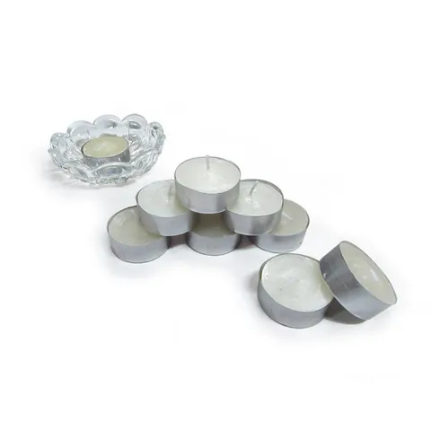 Witte Aluminium Schaal Theelichtjes Rookvrije Paraffine Kerzen Voor Huwelijksfeest Huisdecoratie Verlichting