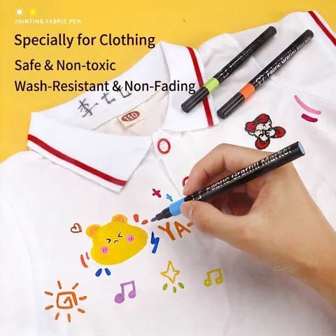 Marcadores Textiles Profesionales Para Pintura DIY Impermeable Pluma De Grafiti Textil Para Camisetas Zapatos Bolso De Lona Arte