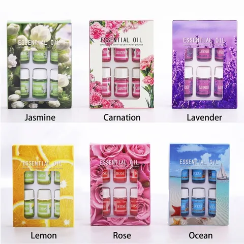 Water Soluble Essential Oil Set Lavender Rose Jasmine Lemon Ocean Carnation For Humidifier Aromatherapy Home Fragrance