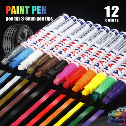 Stylo à Base d'Huile Marqueur Permanent Grande Capacité Marqueur Imperméable Pour Retouche Auto Peinture sur Rocher Artisanat DIY
