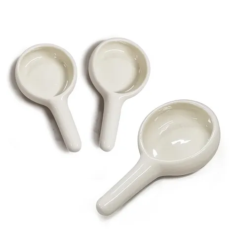 Keramische Kaarsenblad Klein Bakje Met Handvat Voor Aromatherapie Kachel Wierookhouder Wit Glanzend Geglazuurd Huisdecoratie