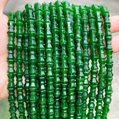 Natürliche Jade Schleife Rohr Perlen Für DIY Schmuckherstellung Armband Halskette Elegante Stein Lose Perlen Für Handgemachtes Zubehör