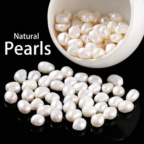 Natural Freshwater Pearl Beads White Rice Shape Loose Beads Grade 5A For DIY Jewelry Making Necklace Bracelet Accessories