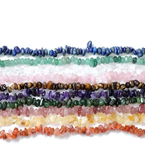 Natürliche Kristall Chips Perlen Unregelmäßiger Stein Für Schmuckherstellung DIY Armband Halskette Zubehör Polierte Edelsteinstränge