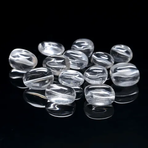 Cuentas de Pepitas de Cuarzo Hialino Natural para Creación de Joyería DIY Cuentas Sueltas de Cristal Blanco Irregular Piedras Pulidas Transparentes para Pulseras
