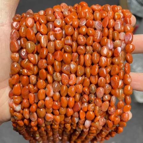Natural South Red Agate Irregular Freeform Loose Beads For DIY Jewelry Making Necklaces Bracelets Handcrafted Accessories