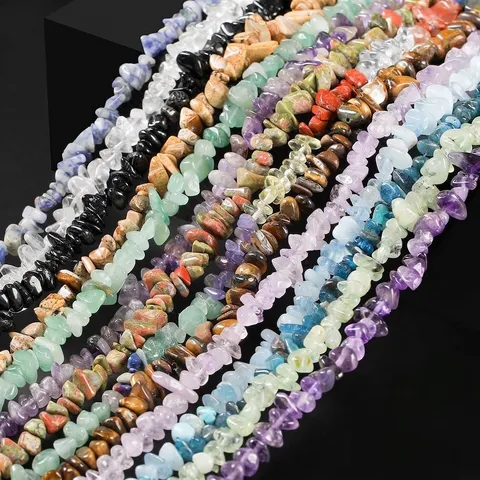 Cuentas de Fragmentos de Cristal Natural Irregular Tiras de Piedra Pulida Para Creación de Joyas DIY Collar Pulsera Decoración