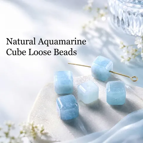 Φυσική Ακουαμαρίνα Κρύσταλλο Αμέθυστος Χύμα Χάντρες Κύβος 8mm Τετράγωνες Χάντρες Διαχωριστικά για DIY Κατασκευή Κοσμημάτων Βραχιόλι Κολιέ Αξεσουάρ
