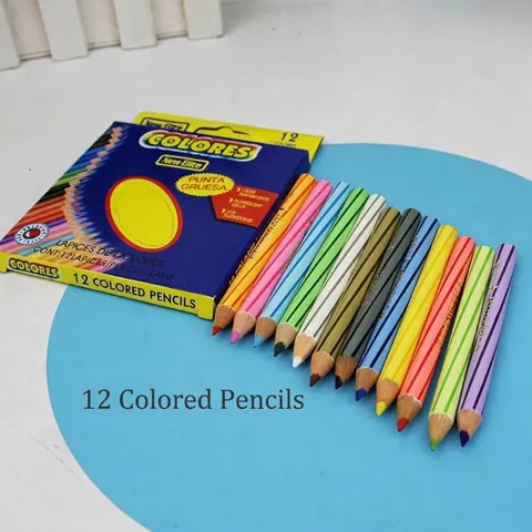 Lápices de Colores de Madera con Flores Elegantes Tamaño Mini Dibujo Suave Juego de Lápices de Arte Papelería