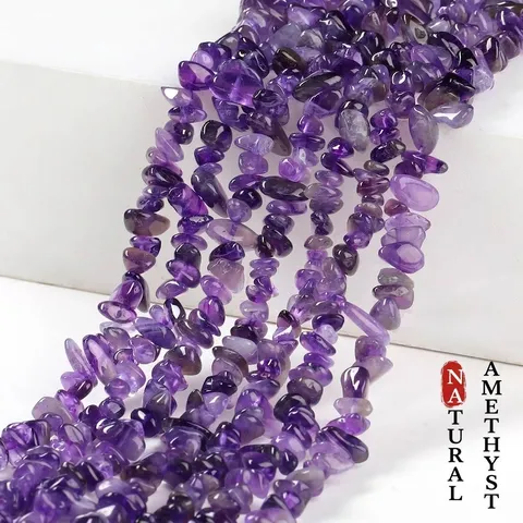 Natürlicher Amethyst Unregelmäßige Splitter Lose Perlen Für DIY Schmuckherstellung Polierte Lila Steinperlen Halskette Armband Handgefertigtes Zubehör