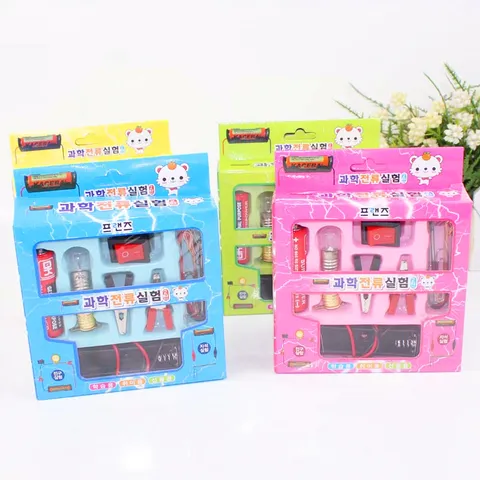 DIY Science Experiment Circuit Kit For Students Educational Physics Learning Set With Battery Light Bulb Switch Alligator Clips