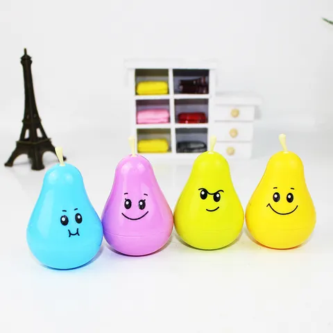 Cute Cartoon Pear Pencil Sharpener Creative Mini Fruit Manual Pencil Sharpener For Kids Student Stationery Gift