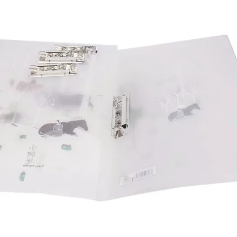 Transparenter A4 Dokumentenordner Klare Kunststoff Datei-Organizer Mit Doppelten Clips Künstlerische Illustration Für Büro Schule