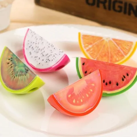 Mini Cute Fruit Shape Plastic Pencil Sharpener Portable Creative Cartoon Stationery Sharpener For Students School Supplies