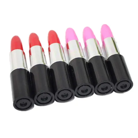 Creative Lipstick Shaped Ballpoint Pen Cute Novelty Office School Supplies Portable Signature Pen Students Teachers Women Gift