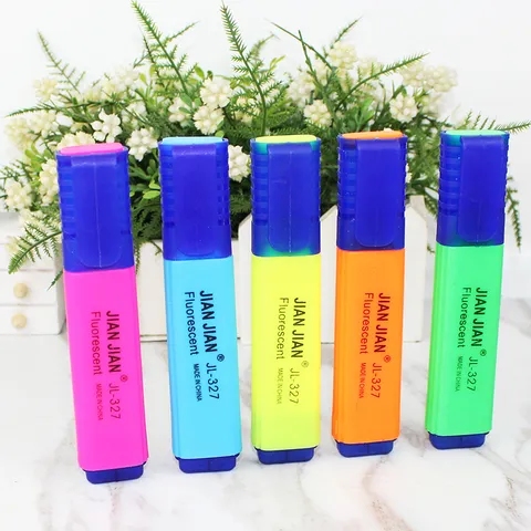 Fluorescent Highlighter Marker Pen Slanted Tip Colorful Markers For Students Office School Stationery Drawing Graffiti Art Pens