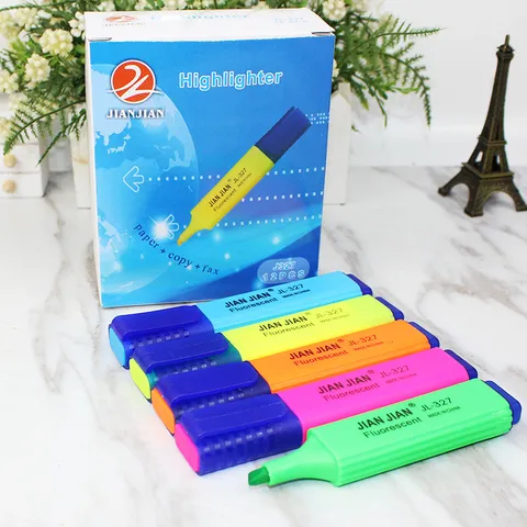 Fluorescent Highlighter Marker Pen Slanted Tip Colorful Markers For Students Office School Stationery Drawing Graffiti Art Pens