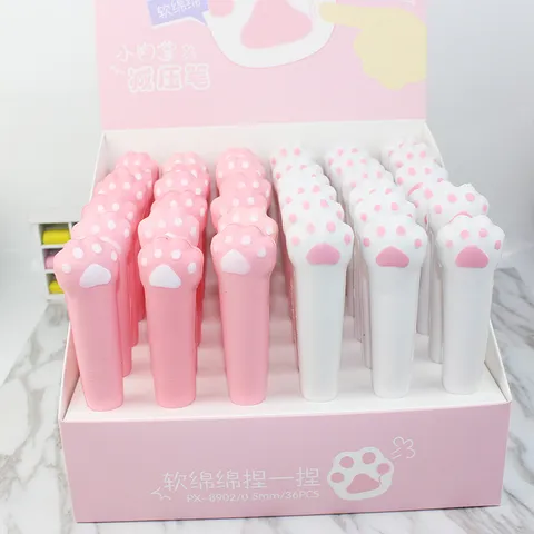 Cute Cartoon Animal Slow Rebound Gel Pen Soft Squishy Stress Relief Writing Pen For School Office Students Creative Stationary