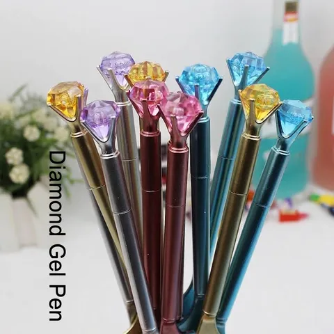 Bolígrafo de Gel Creativo con Forma de Peine Lindo Bolígrafo de Plástico Galvanizado con Strass para Escuela Oficina Estudiantes