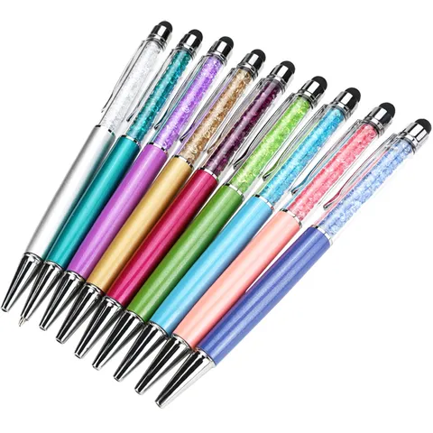 Bolígrafo Táctil de Cristal 2 En 1 Para Dispositivos Con Pantalla Táctil Bolígrafo de Escritura Decorativo Acero Inox