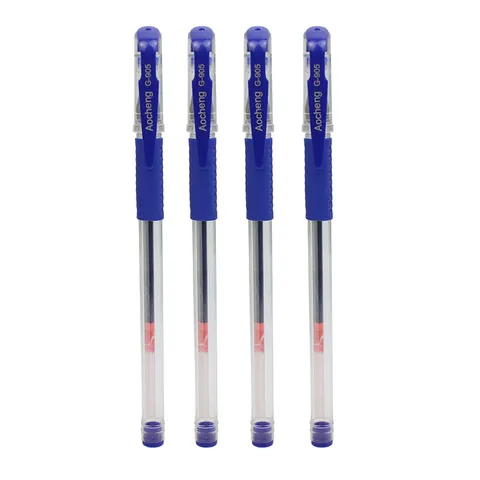 Minimalist Plastic Gel Pen Bullet Tip Transparent Barrel Fine Smooth Writing Signing Stationery Pen For School Office Work