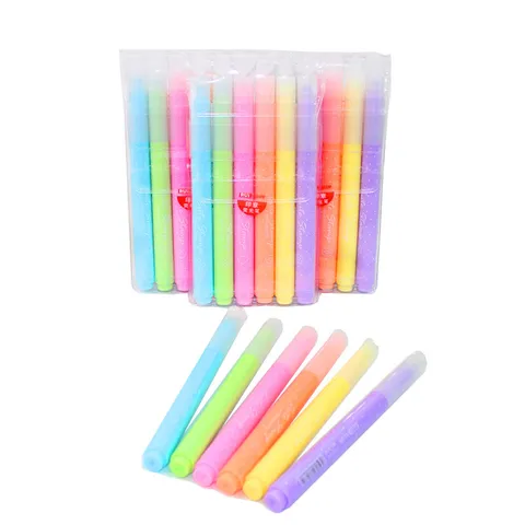 Niedliche Stempel Textmarker Set Bonbonfarben Fluoreszierende Marker Für Schüler Schulbedarf Journaling Bürobedarf