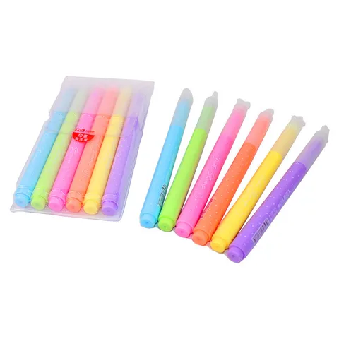 Niedliche Stempel Textmarker Set Bonbonfarben Fluoreszierende Marker Für Schüler Schulbedarf Journaling Bürobedarf