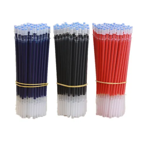Recharges de Stylo Gel en Plastique Transparent Cartouches d'Encre Écriture Minimaliste pour École Bureau Papeterie Fourniture Usage Quotidien
