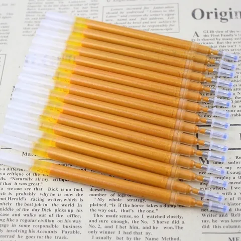 Professional Glitter Gold Gel Pen Refills For Buddhist Sutra Copying Enhanced Gold Metallic Ink Office School Writing Supplies