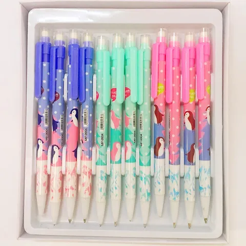 0.7mm Cartoon Vulpotloden Met Gum Schattig Konijnenpatroon Plastic Automatische Schrijfpennen Voor Studenten Kantoorartikelen