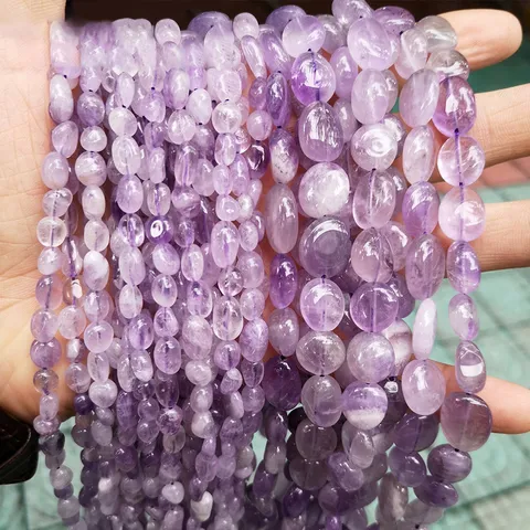 Natural Crystal Irregular Gravel Stone Beads Polished Loose Beads Strand For DIY Jewelry Making Bracelet Necklace Handcraft Supplies Natural Healing Stone
