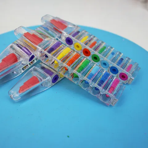 Creative 8 Colors Harmonica Shape Stackable Crayons Bullet Head Oil Pastels For Kids Student Drawing Art Supplies Gift