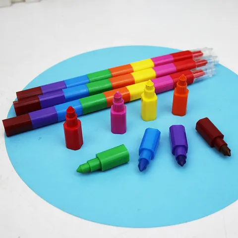 Crayones de Bloques de Construcción Apilables Creativos 8 Colores Crayones de Cera Cuadrados Pasteles al Óleo Niños Estudiantes Arte Regalos