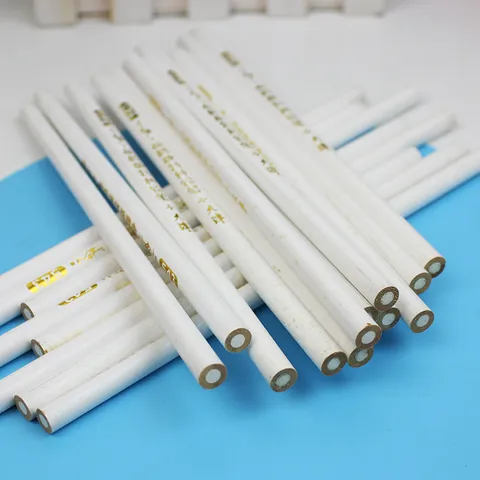 White Wood Pencil For Sketching Highlighting Special Marking Pencil For Drawing Art Office School Supplies