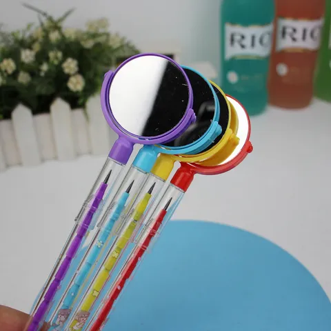 Mirror Shaped Non-sharpening Pencil Creative Multi-section Building Block Pencil For Students School Office Stationery Gift
