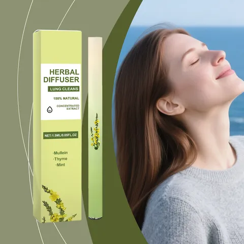 Natuurlijke Mullein Aromatherapie Verzorgingsstick Kruiden Long Reinisings Diffuser Draagbare Frisse Lucht Aromatherapie Stick Persoonlijke Verzorging