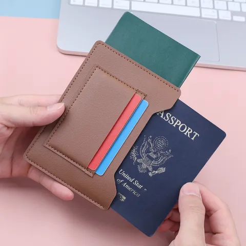 Ultradunne PU Lederen Paspoorthouder Hoes Slanke Reisportemonnee Creditcard Organizer Case Voor Unisex Volwassenen Casual Stijl