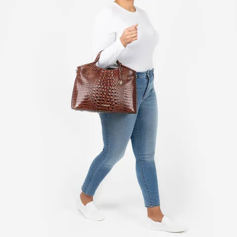Bolso Tote Retro con Patrón de Cocodrilo para Mujer Bolso de Mano de Cuero PU con Relieve 3D Bolso Bandolera de Gran Capacidad