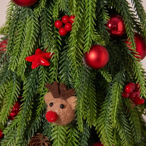 Artificial Norfolk Pine Christmas Tree PE Soft Glue Gradient Desktop Mini Christmas Tree Set DIY Holiday Decor Gift