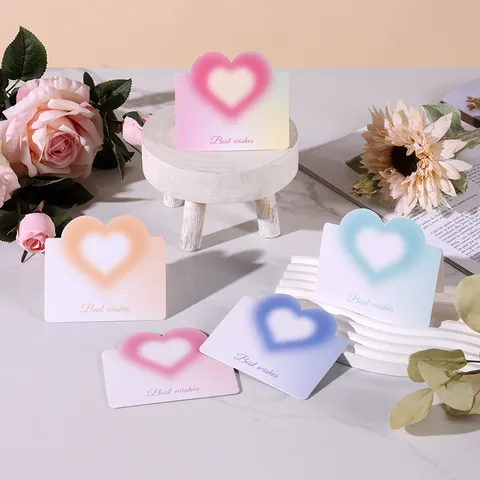 Estilo Ins Tarjeta de Felicitación Corazón Soñador Cartón Degradado Corazón Best Wishes Tarjeta de Mensaje Para San Valentín Cumpleaños Boda