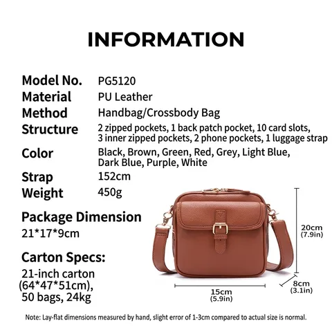 Bolso Bandolera de Cuero PU Unisex Retro Casual Bolso para Teléfono Con Ranuras para Tarjetas Bloqueo RFID Hombre Mujer Viaje