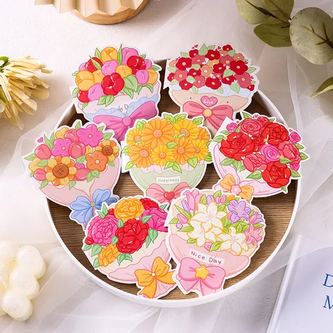 Carte de Voeux Bouquet Plié INS Carte Cadeau en Forme de Fleur Pour Anniversaire Mariage Festival Boulangerie Fleuriste Décoration