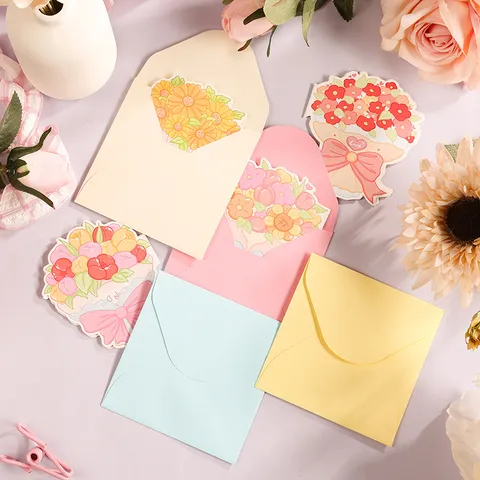 3D Pop Up Blumenstrauß Grußkarte Kreative Florale Geschenkkarte Mit Umschlag Für Muttertag Geburtstag Lehrertag Dekoration
