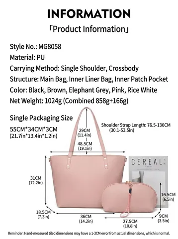 Bolso De Mano De Cuero PU Para Mujer Gran Capacidad Bolso De Hombro A Cuadros Multifuncional Bolso De Computadora Para Oficina
