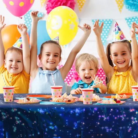 Laser Starry Sky Disposable PE Tablecloth Waterproof Oilproof Party Birthday Decoration Galaxy Theme Table Cover